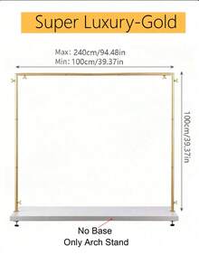 Adjustable Table Arch Stand, Over The Table Rod Stand With Clamps , Table Bar For Hanging Flowers , Table Arch For Birthday, Wedding,Party Decoration,Table Top Backdrop Stand Suits For Different Scenes With Decorations - 彩色 - 查看 11