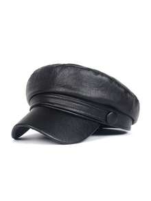 1 件女士贝雷帽，平顶贝雷帽，百搭 PU 画家帽，南瓜帽，秋冬 - 彩色 - 查看 8