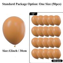 Party Balloons 25pcs/50pcs 12 Inch Happy Birthday Party Balloons Graduation Ceremony Jungle Wild Theme Party Decoration, Christmas - Mocha Brown - View 7
