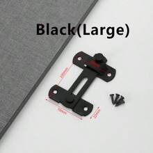 1pc Stainless Steel Barn Door Lock - 180° Reversible Sliding Door Latch, Suitable For Garage, Bathroom, Pet Doors And Windows - Multicolor - View 10