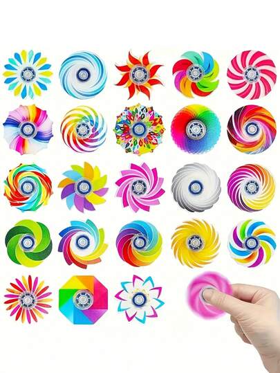 2/10 件迷你手指陀螺玩具，儿童成人生日派对礼物，礼品袋填充物，百宝箱玩具课堂奖品，男孩女孩减压感官玩具，万圣节、圣诞节活动和派对用品，课堂/办公室乐趣