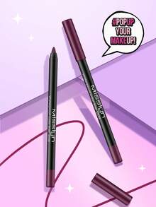 Misslyn Waterproof Colored Eyeliner Pencil, Long-Lasting Color, Smooth And Moisturizing Texture, Available In Matte, Pearl, And Glitter Finishes, Easy To Create Rich And Precise Lines, Can Be Trimmed With A Pencil Sharpener, Smudge-Proof, Waterproof, Long-Lasting, Sweat-Resistant - 209 Red Purple - View 5