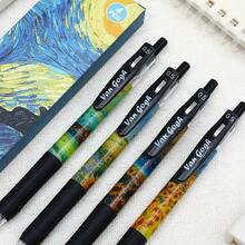 4 支梵高星夜笔：高品质、可伸缩、0.5 毫米细笔尖、书写流畅 - 适用于日记本和文具 - 黑色 - 查看 4