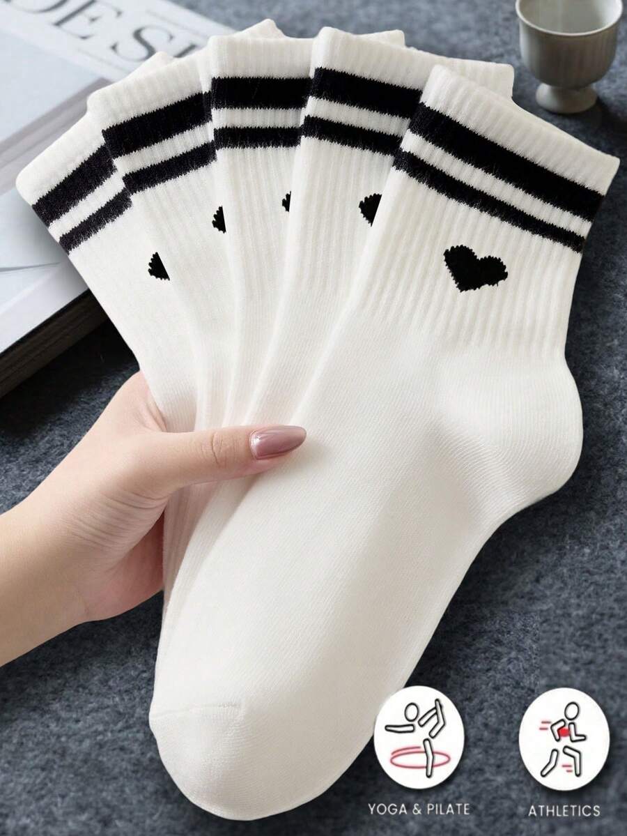 40/30/24/20/10/8/6/4/2 Stücke Unisex bequeme Sportsocken, geeignet für Training/Herbst/Winter, Damen Langsocken, antibakteriell, Schwarz/Weiß Farbe - Verschiedenfarbig - Übersicht 1