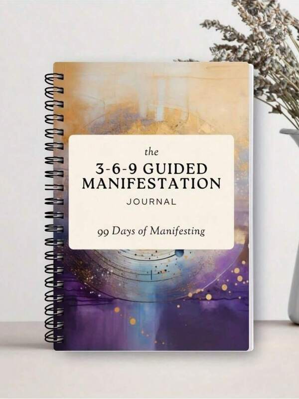 Ein 369 Wunsch-Tagebuch, ein 99-Tage-Arbeitsnotizblock gefüllt mit spirituellen Affirmationen, die sich auf Anziehungsmethoden konzentrieren, mit täglichen Aufzeichnungen, um Reichtum, Liebe, Wohlstand, emotionale Gesundheit und die Verwirklichung der tiefsten Wünsche anzuziehen.