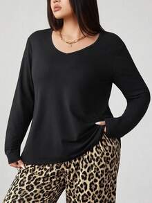 Fall And Winter Popular Plus Size Women's Long-Sleeved Pajamas Tops,, Cozy