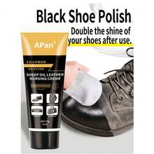 1pc Universal Shoe Polish, Solid Color - Black, Brown Or Colorless, For Shoe Care And Repair, Includes Lanolin