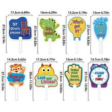 8pcs Classroom Management Sign Set, Classroom Activity Supplies, Plastic Material, Suitable For Preschool, Home Education, School, Playroom, Teacher Classroom Rules Education For Preschool Children - Multicolor - View 13