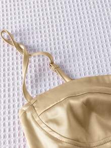 Vestido mini ajustado de tirantes de unicolor de moda callejera para mujer