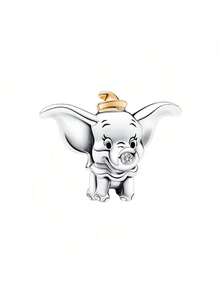 Disney 1pc Disney 100th Anniversary Enchanted Carriage Lab-Grown Rhinestone Charm Fits Bracelet Women 925 Silver Jewelry