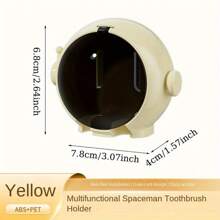 No-Drill Toothbrush Organizer With Dust Cover - Space-Saving Wall Mount Holder For Electric/Manual Brushes