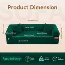 Floor Couch - 3 Seats Compression Sofa With Pillows Hybrid Sofa Pocketed Spring