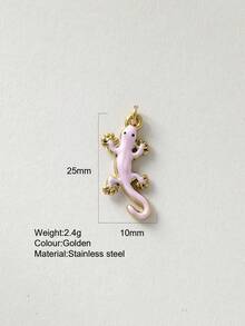 1pc Cute Cartoon Stainless Steel Crab, Seashell, Seahorse, Dolphin, Elephant Pendant, DIY Necklace, Earring, Bracelet, Keychain Jewelry Accessory, Suitable For Party, Halloween Decoration