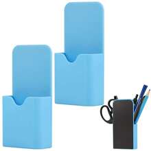 1pc Magnetic Dry Erase Whiteboard Marker Storage Rack, Adjustable Compartment Magnetic Pen Box, Writing Board Chalk Storage Box, Locker Storage Device, Suitable For Whiteboard, Refrigerator, Remote Control Rack, Office, Home, Kitchen, School, Magnetic Cup, Blackboard Storage Pen Holder, Multiple Types, Multi-Color Options