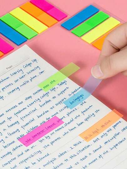 1/2/5/10 Books [100 Sheets Each] Random Color Round Waterproof Transparent Stickers, Self-Adhesive Kitchen Label Stickers Suitable For Various Kitchen Gadgets,Semi-Transparent Page Marker & Sticky Notes For Office & School Supplies Back To School Wall Decor Room Decor Wall Stickers Wall Sticker Home Decor