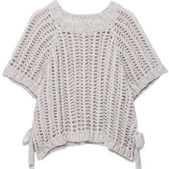 ZEVITY Women's Fashion Side Lace-Up Hollow Out Casual Knit Sweater, Hem Slit Tie Design Thick Knit Pullover SW2515, Autumn/Winter