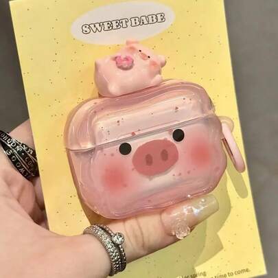 可爱猪脸设计保护壳，适用于 Apple 4/2/3 Pro 2，送给她的完美礼物