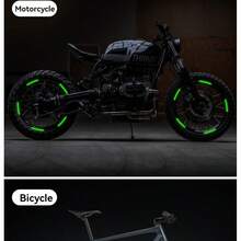 20pcs Car, Motorcycle, Bicycle Personalized Creative Wheel Reflective Stickers, Automotive Colorful Laser Luminous Tire Anti-Collision Stickers