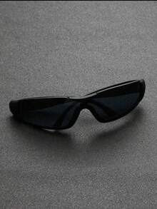 1pc Men Wrap-Around Plastic Frame Classic Windproof Fashion Glasses For Outdoor Cycling Climbing Accessories For Summer Beach Vacation,Outdoor,Travel