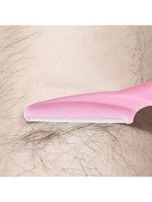 100 件眉毛修剪器、脱毛刀、带防刮保护装置的脱毛刀、面部和身体毛发修剪器、长柄眉毛修剪器、女士脱毛工具、身体毛发修剪器和面部和眉毛剃须刀、长柄锋利刀片简易眉毛修剪工具 - 黑色 - 查看 6