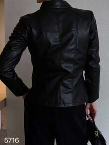 chaqueta de mujer - Negro - Ver 2