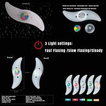 6 Pcs Colorful LED Bike Wheel Light, Waterproof Easy Install Bicycles Wheel Spoke LED Lights With 3 Modes, For Bicycle Spoke Decoration Warning At Night Easy To Install Spoke Decorations - Multicolor - View 5