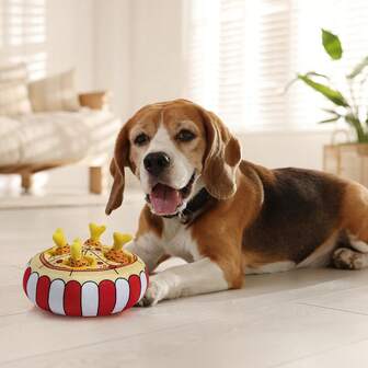 Red & White Plush Chicken Leg Doll, Squeaky Pet Doll Suitable For Cats & Dogs, Entertaining Plaything For Puppies & Kittens
