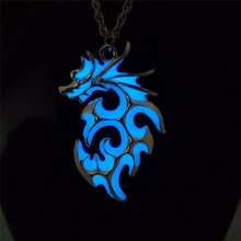 Dragon Necklace Stainless Steel Dragon Necklace Glow In The Dark Dragon Necklace For Women Men Summer Graduation Necklace Jewelry Gift-513651 - 01藍色 - 查看 3