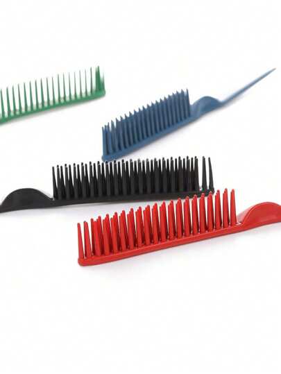 1 Peça Pente de Cabelo de Plástico Anti-Estático - Dentes Finos Portátil Fácil de Manusear - Pente de Plástico Simples para Uso Doméstico - Conveniente para Homens e Mulheres, Kit de Penteado, Kit de Ferramentas para Cabelo, Acessórios de Beleza Doméstica para Mulheres, Ferramentas de Penteado