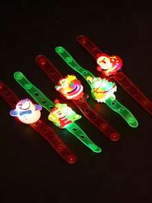 24 pezzi - Braccialetto natalizio a LED luminoso, cinturino luminoso con luci lampeggianti, braccialetto decorativo, riempimento per sacchetti regalo per compleanni, lauree, matrimoni, feste, decorazioni per feste, accessori luminosi, riempitivi per sacchetti per feste, accessori natalizi, giochi all'aperto, riempitivi per calze natalizie, forniture per feste natalizie luminose, forniture per feste luminose, decorazioni natalizie (stile casuale)