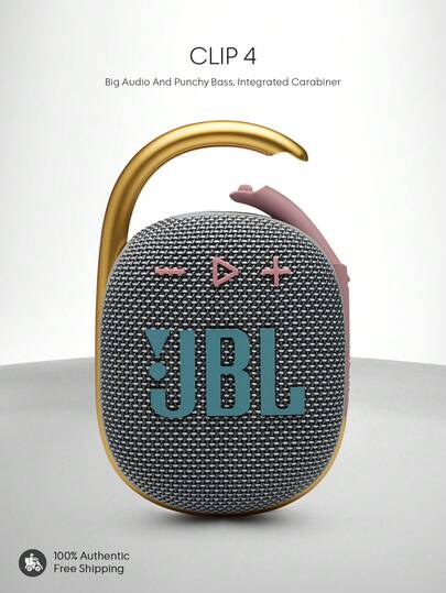 JBL Clip 4 Altavoz Bluetooth mini portátil con gran audio y graves potentes, con mosquetón integrado, resistente al agua y al polvo IP67, 10 horas de reproducción, para uso en el hogar, al aire libre y de viaje