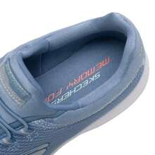 Skechers SPORT 女士一脚蹬休闲运动鞋，轻便舒适，适合日常穿着和旅行，897993-SLT - 深灰藍色 - 查看 6