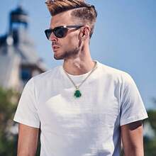 ASGIFT Laughing Buddha Necklace Cubic Zirconia Green Jade Buddha Pendant With 18K Gold Plated Chain Lucky Buddha Necklace Jewelry Gift-541765 - Buddha01-金色+翠綠色 - 查看 9