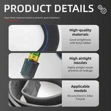 Bike Tube, Bike Tube Bike Tire Tube Rubber Inner Tube With Metal Bent E-Bike Accessories Inner Tube With Spare Tire Replace Scooter Accessories (14X2.125) - 1 - View 5