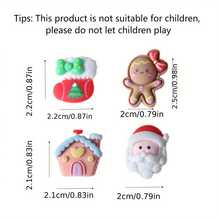 12 Stücke rote Weihnachts-Cartoon-Schuh-Charms für Clogs, Sandalen und Dekoration, DIY-Accessoires