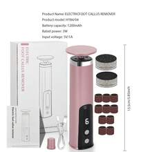 2-In-1 Electric Nail File And Foot Care Tool Electric Foot Callus Remover Kit - 1200mAh Rechargeable Pedicure Tools Care Foot Scrub, Suitable For Men And Women, Suitable For Feet, Toenails