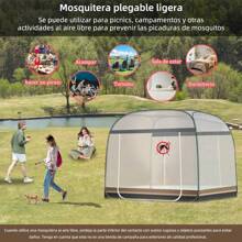 Mosquitera plegable gazebo cama 150*200*150m Nueva tienda de campaña plegable con mosquitera y diseño de puerta con cremallera, uso doméstico, uso al aire libre, anti-mosquitos y anti-insectos, no requiere montaje,Mosquitera Plegable para Camas con Doble Puerta e Inferior de Red para bebés, Adultos, Viajes, Camping, al Aire Libre, antimosquitos Puede evitar bocados en las redes de mosquitos e infectarse con enfermedades. Este es un gran producto - 1,5*2 gris rayado - Ver 10