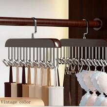 1 Peça Cabide Multifuncional de Madeira em Onda com 8 Ganchos, Material de Madeira Não Acabada, Suporte de Armazenamento de Roupa Íntima Economizador de Espaço para Sutiãs e Alças