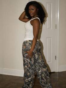 Steph T Casual All-Match White Cami Top With Deep U-Neck And Racerback-C