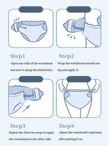 10/30 piezas, Bragas menstruales, Toallas sanitarias, Toallas sanitarias tipo pantalón para la noche, Anti-fugas laterales, Transpirables, Altamente absorbentes, Suaves y transpirables, Bragas de menstrual, Buen sueño toda la noche, Ropa interior menstrual a prueba de fugas, Ropa interior absorbente