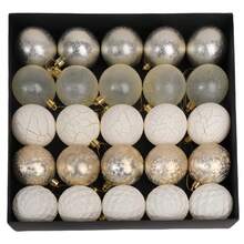 25pcs/Box New 6cm/2.36in Christmas Balls, Thickened Anti-Drop Christmas Tree Hanging Balls, Holiday Party Decorations Home Decor Christmas Decorations Room Decor