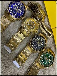 Men's Gold Blue Plated Pro Driver Heavy Duty Watch - Màu xanh lam - Xem 3