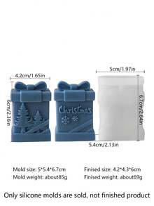 Christmas Gift Box, Teddy Bear, Christmas Tree, Santa Claus, Gingerbread Man 3D Silicone Mold, Candle Mold, Durable 3D Silicone Mold, Exquisite Structure Easy To Disassemble And Clean, Specially Designed For Batch Candle Production, Compatible With Plaster Sculptures And Creative Graffiti, Inspiring Unlimited Imagination And Creativity For DIY Enthusiasts, Supporting Repeated Batch Production Of Candles Home Decor Christmas Decorations Room Decor, Christmas Gifts