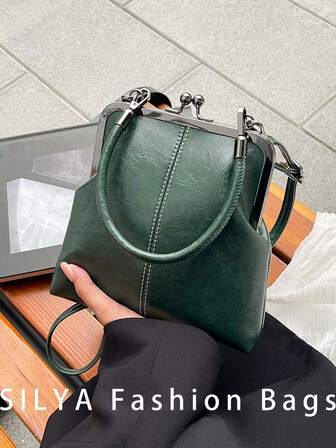2025 New Fashion Retro PU Material Handbag, Detachable Women's Shoulder Bag With Button Closure Wallet.