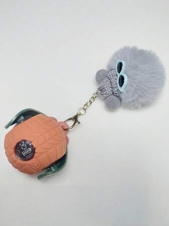 1pc Smart Interactive Pet Toy Ball With Screen Display, Silicone Outer Layer For Quiet Operation, Automatic Cat/Dog Teaser, Rechargeable Battery With Remaining Power Indicator, Remote Control, Bird Sound Effects