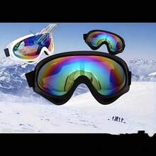1pc This Goggle Isn't Just For Skiing – It's Your All - Weather, All - Activity Shield. Block Wind, Dust, And Debris While Skiing, Biking, Climbing, Or Working. The Tough Frame And Sealed Design Keep Your Eyes , No Matter The Sport. One Goggle, Endless Adventures.The Rainbow - Tinted Lens Looks Awesome And Blocks Harsh UV Rays. On Bright Ski Slopes Or Sunny Climbs