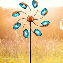 360 ° Rotating Iron Windmill - Automatic Metal Landscape Sculpture, Rural Brown Garden Decoration With Ground Insertion, Suitable For Lawn, Courtyard, Terrace - Wedding, Party, Festival Outdoor Decoration, No Electricity Required, Durable Metal Construction, Retro Charm, Smooth Bearing System, Event Planner