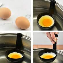 1pc Stainless Steel Egg Steamer With Black Handle - Quick & Easy Soft Boiled Eggs Breakfast Cooking Tool, Small Household Kitchen Gadget [Slight Defect, Buyers Advised To Purchase Cautiously] - Multicolor - View 6