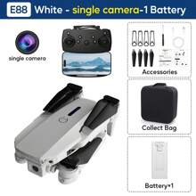 TOKQI E88 Drone Quadcopter, 720P HD Camera Light Flow Fixed Height Hover, One-Button 360° Stunt Flip, One Button Lifting, Entry-Level Folding Remote Control Dron Toy– Ideal Gift For Christmas, Halloween, And Thanksgiving.Thanksgiving.