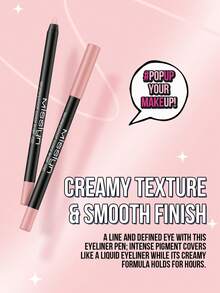 Misslyn Waterproof Colored Eyeliner Pencil, Long-Lasting Color, Smooth & Creamy Texture, Available In Matte, Pearl, And Glitter Finishes, Easy To Create Bold & Precise Lines, Can Be Sharpened With A Pencil Sharpener, Smudge-Proof, Waterproof, Long-Lasting, Sweat-Resistant - 02 Natural Brightening - View 8